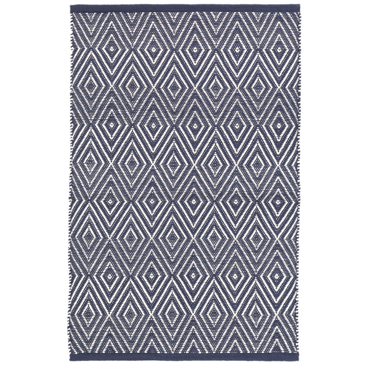 Dash & Albert Diamond Navy & Ivory Rug