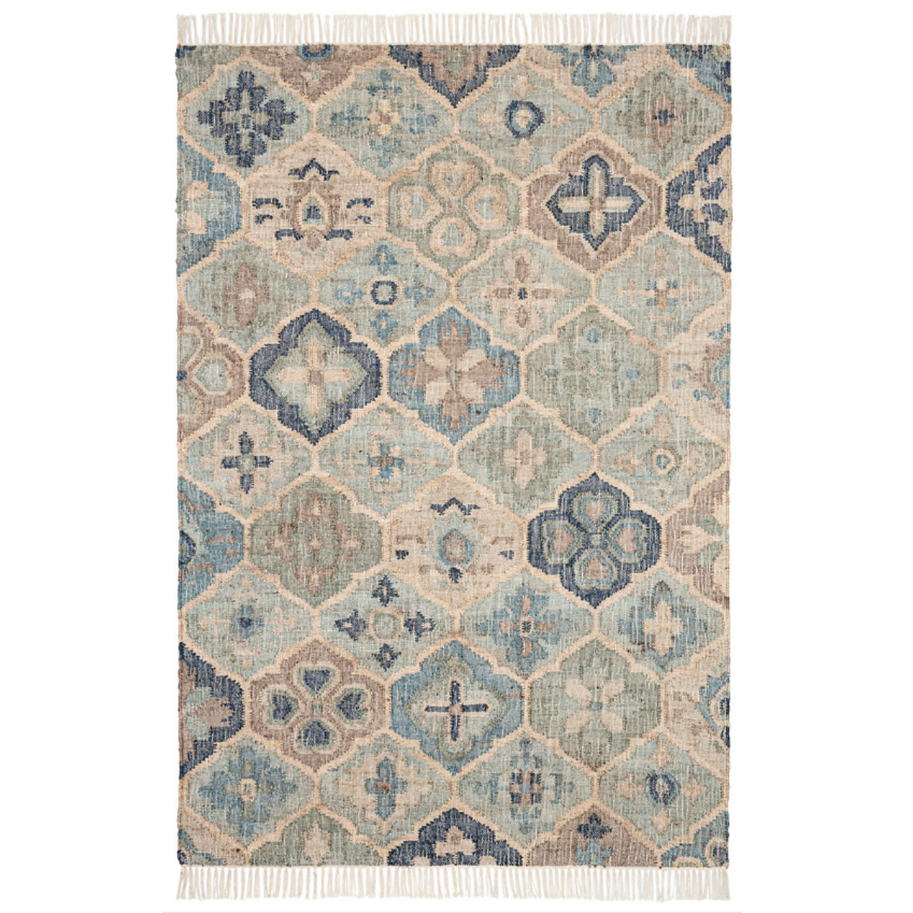 Bohemian Natural Pali Blue Rug