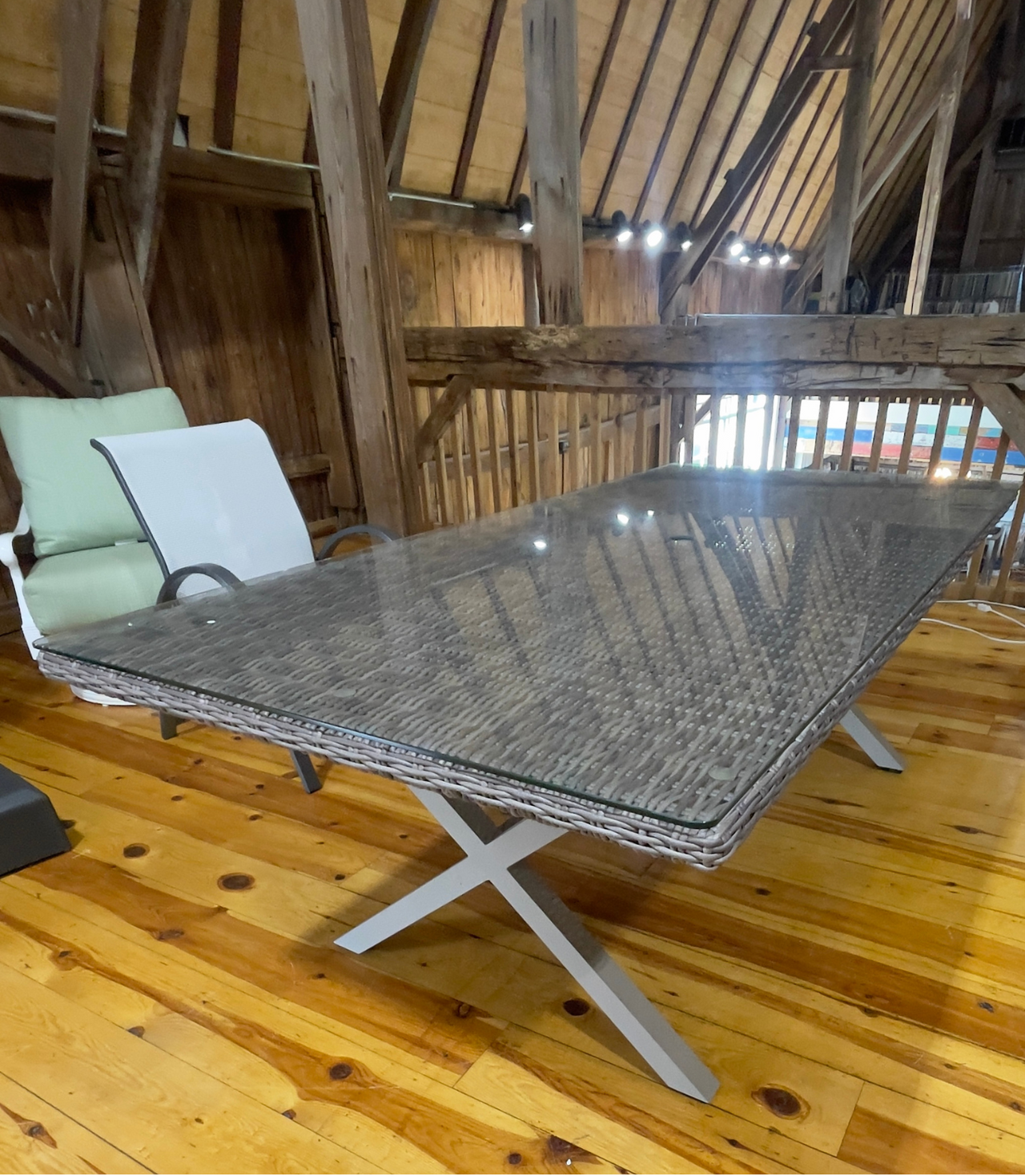 Woodard Rattan Dining Table