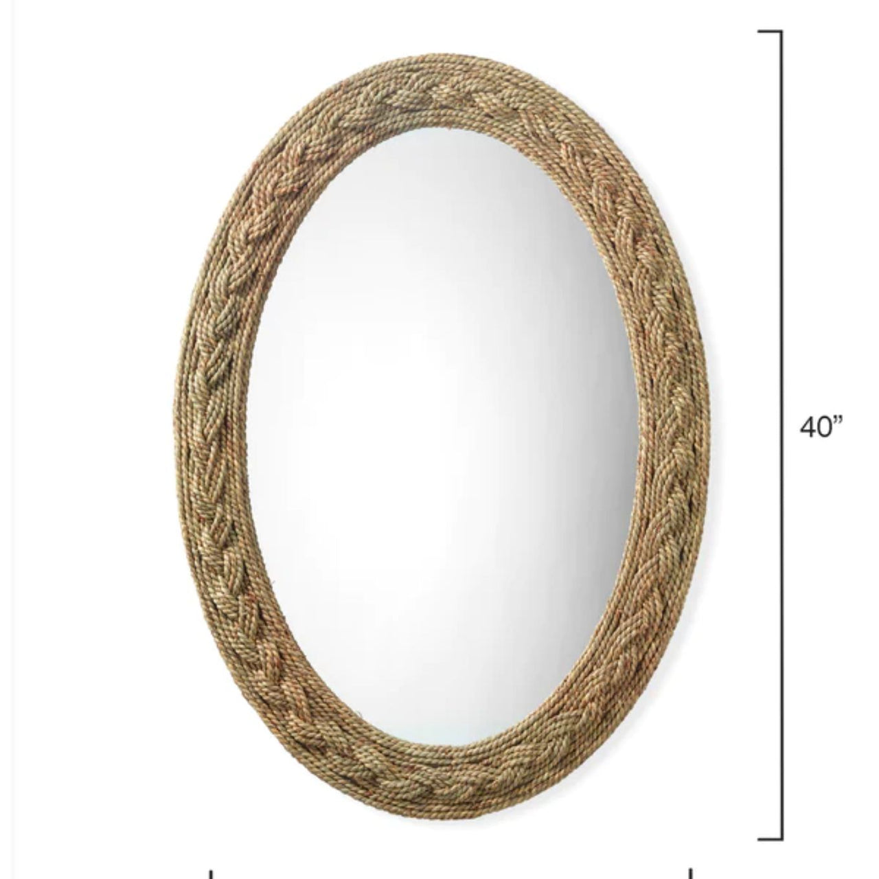 Lark Braided Oval Mirror