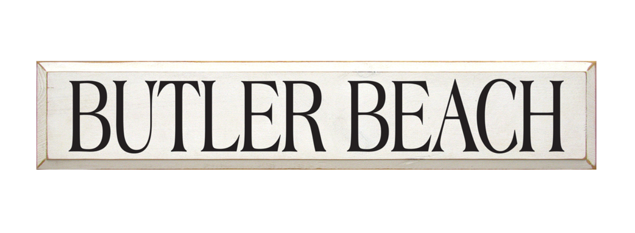 Butler Beach Wooden Sign