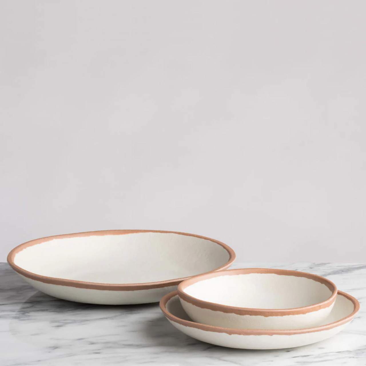 Terracotta Natural Melamine & Bamboo - 12pc Dinnerware Set