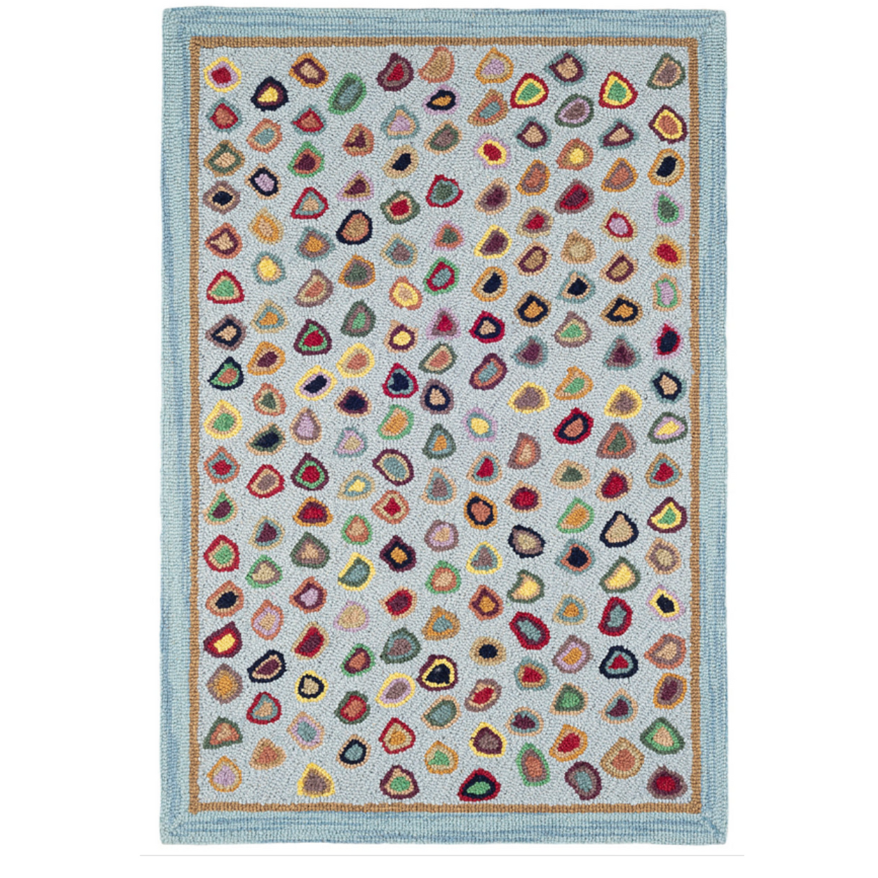 Cats Paw Blue Fun Wool Rug