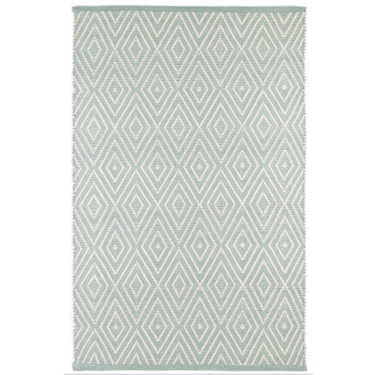 Dash & Albert Diamond Light Blue & Ivory Rug