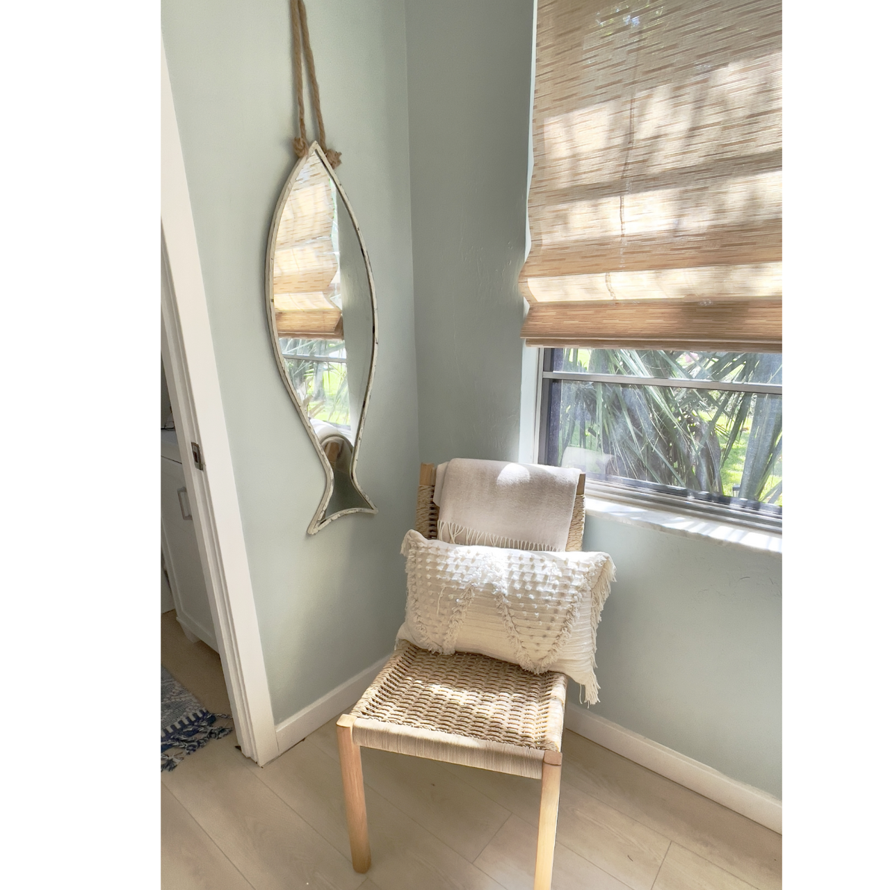 Vertical Coastal Fish Wall Mirror