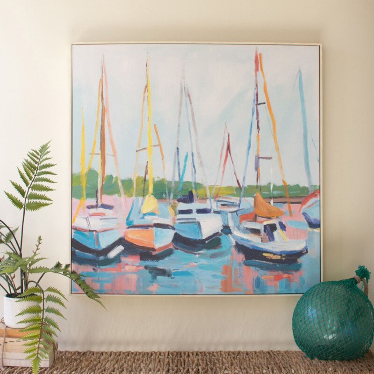 Framed Sailboat Painting