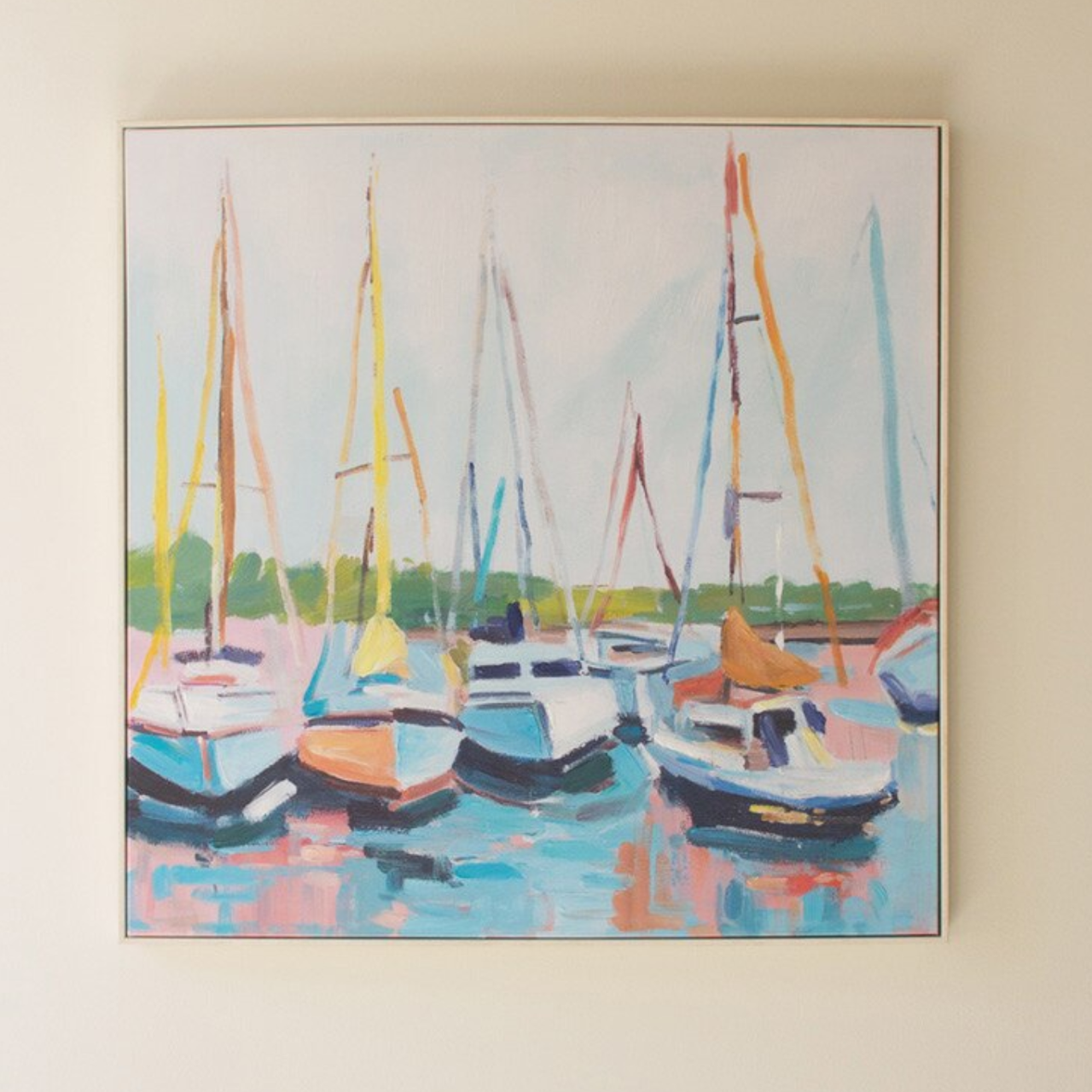 Framed Sailboat Painting