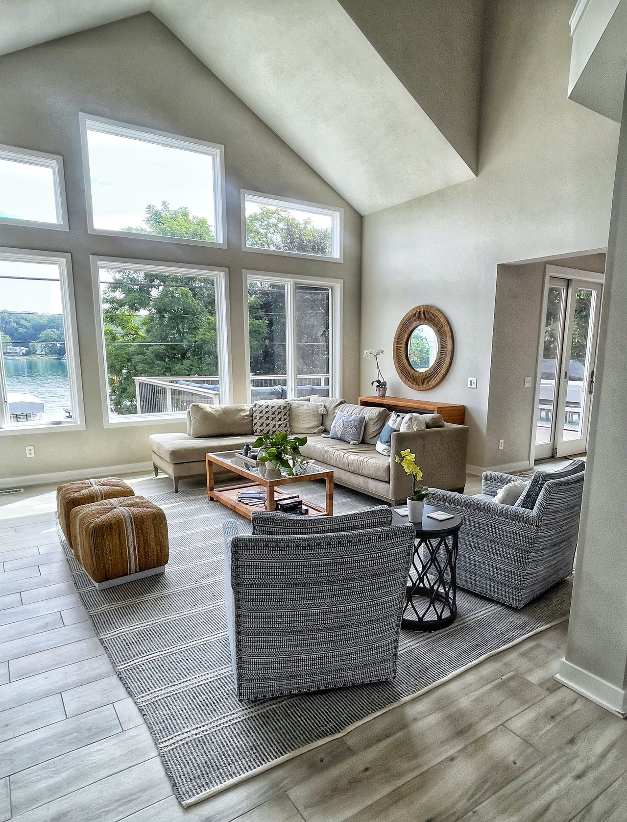 Malta Blue Wool Coastal Rug