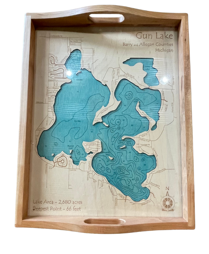 Gun Lake Serving Tray