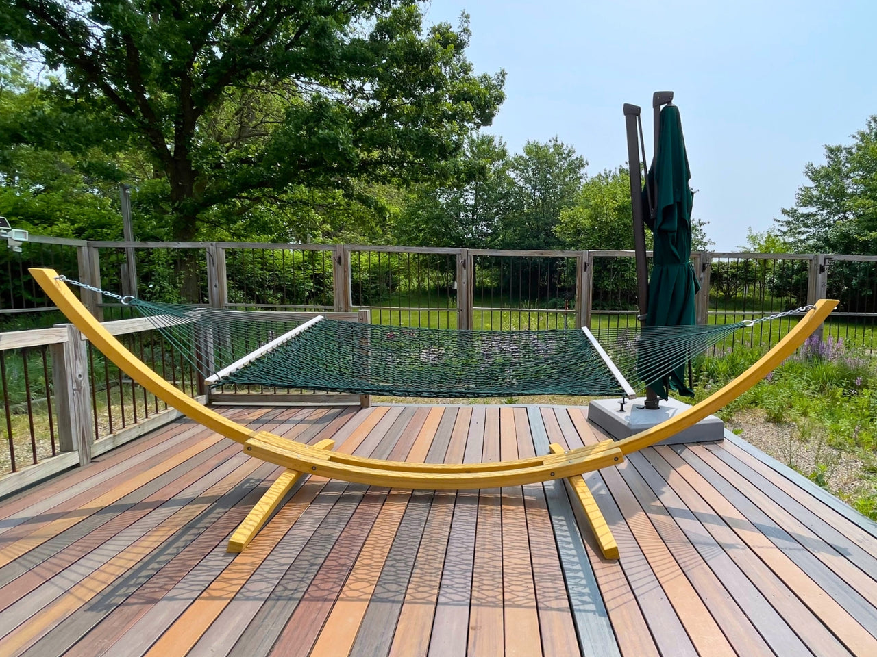 Hammock with Wood Stand