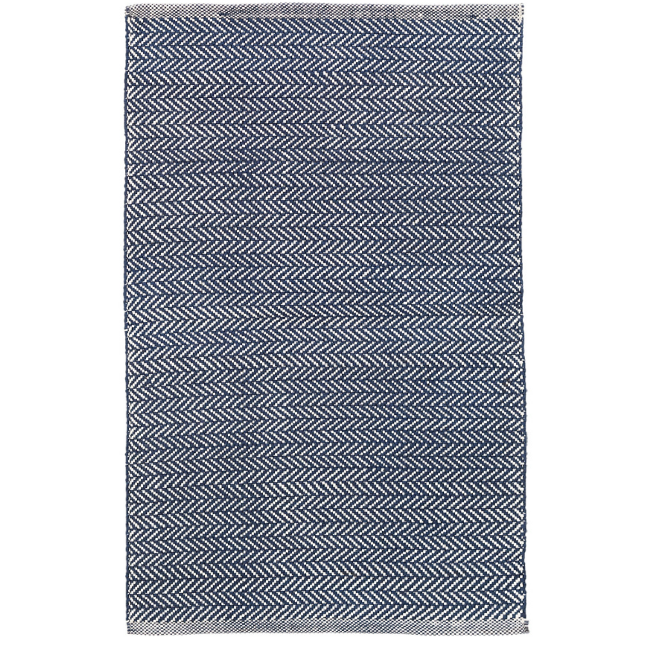 Dash & Albert Herringbone Navy & Ivory