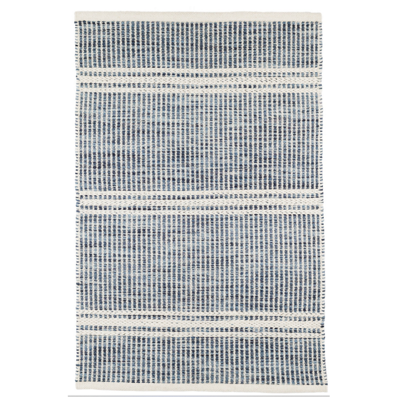 Dash & Albert Malta Blue Wool Coastal Rug