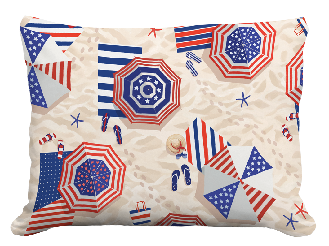 Toss Pillow Stars, Stripes & Shorelines