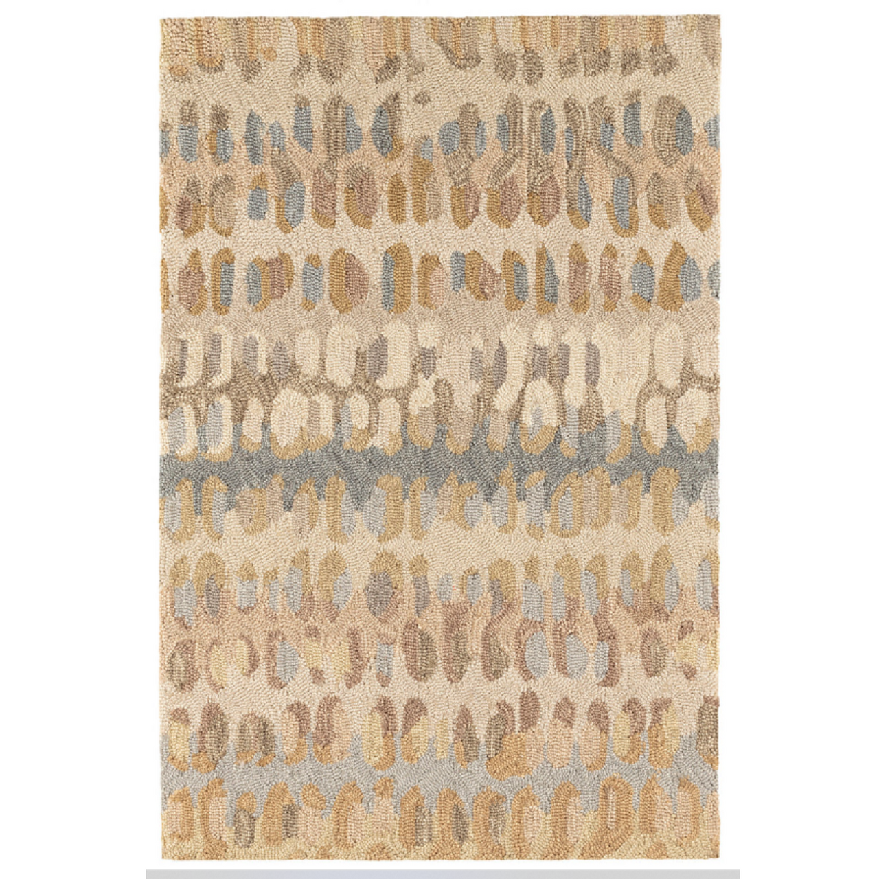 Paint Chip Natural Micro Hooked Wool Rug