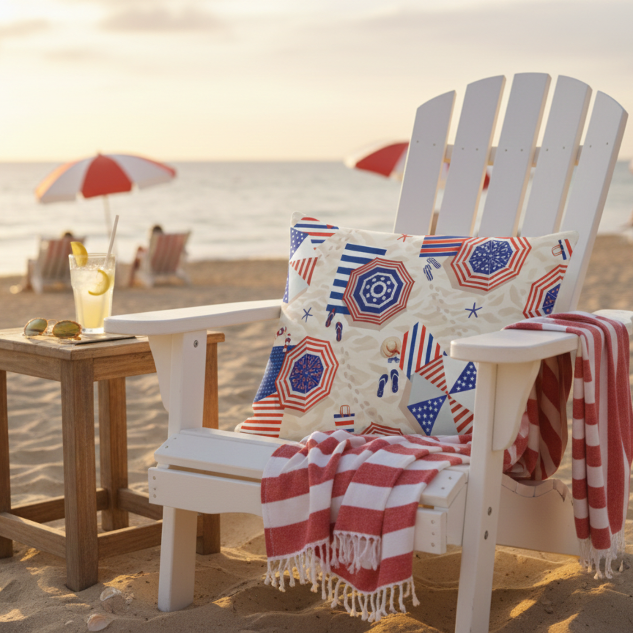 Toss Pillow Stars, Stripes & Shorelines