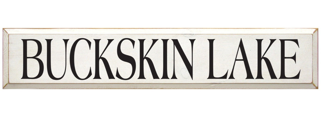 Buckskin Lake Wooden Sign