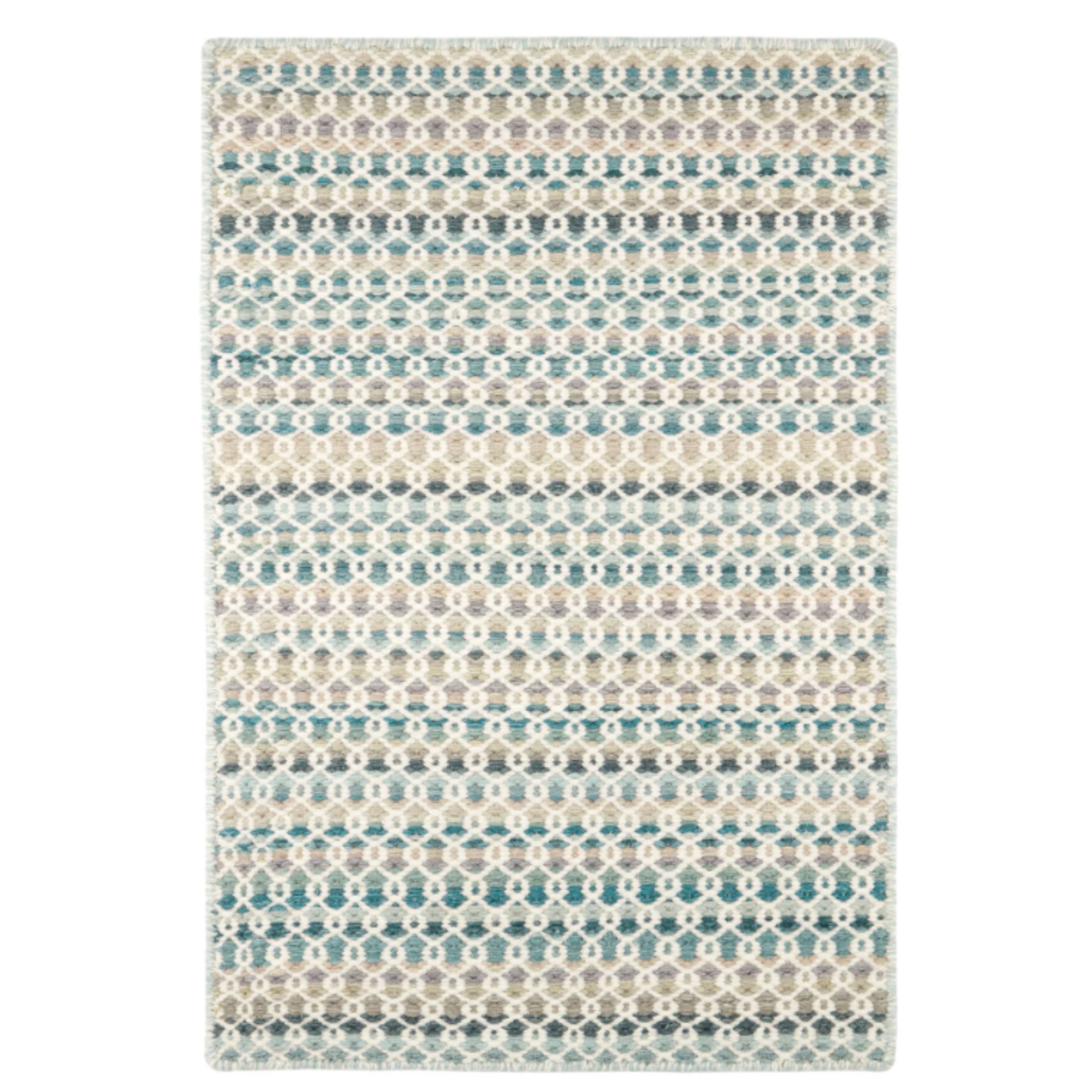 Coastal Poppy Blue Wool Rug