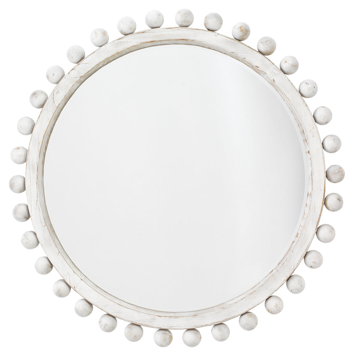 Brighton Mirror - Distressed White Finish