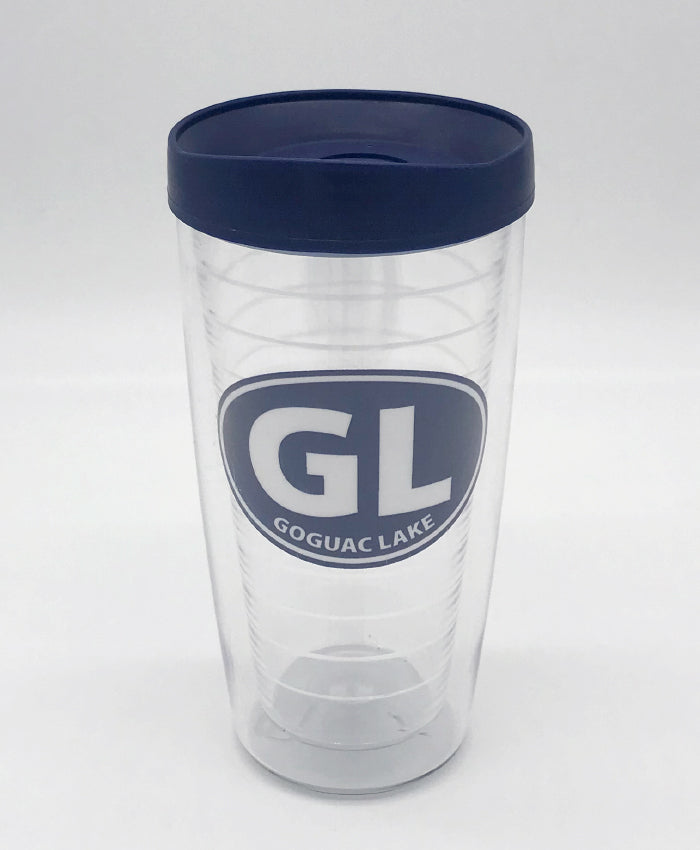 Goguac Lake 16 oz Insulated Tumbler with lid, 2 or 4 packs
