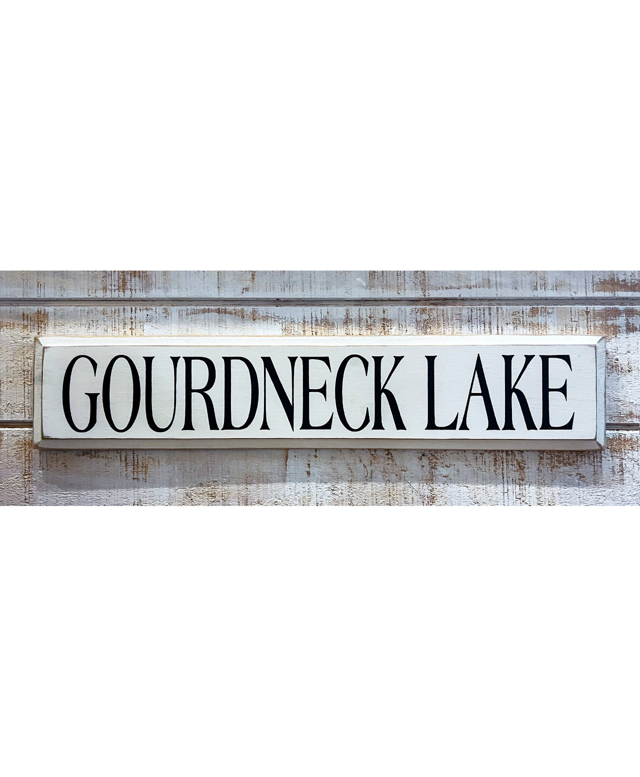 Gourdneck Lake Wooden Sign
