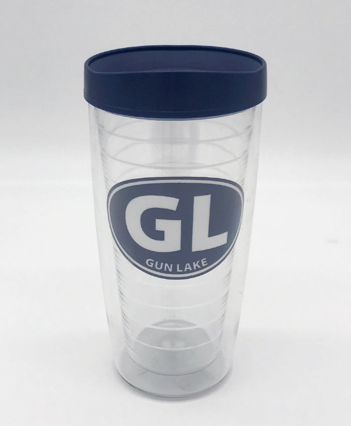 Gun Lake 16oz Insulated Travel Tumbler with lid, 2 or 4 packs