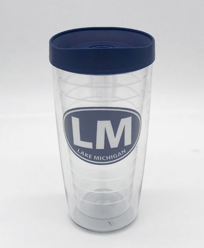 Lake Michigan 16oz Insulated Tumbler with lid, 2 or 4 packs