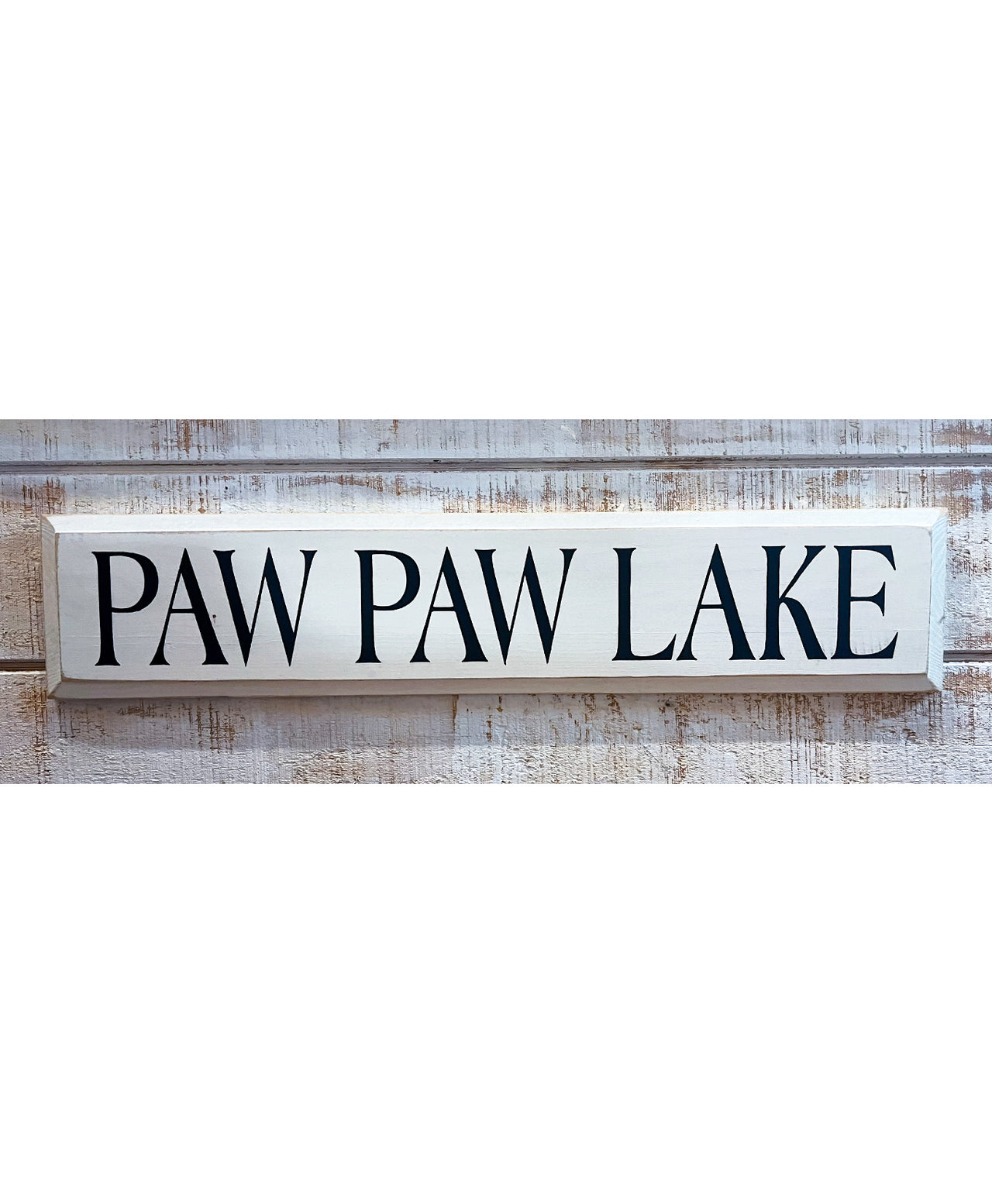 Paw Paw Lake Wooden Sign