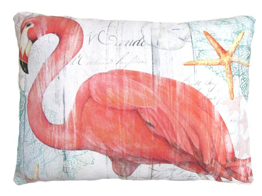 Pink Flamingo Outdoor Accent Pillow