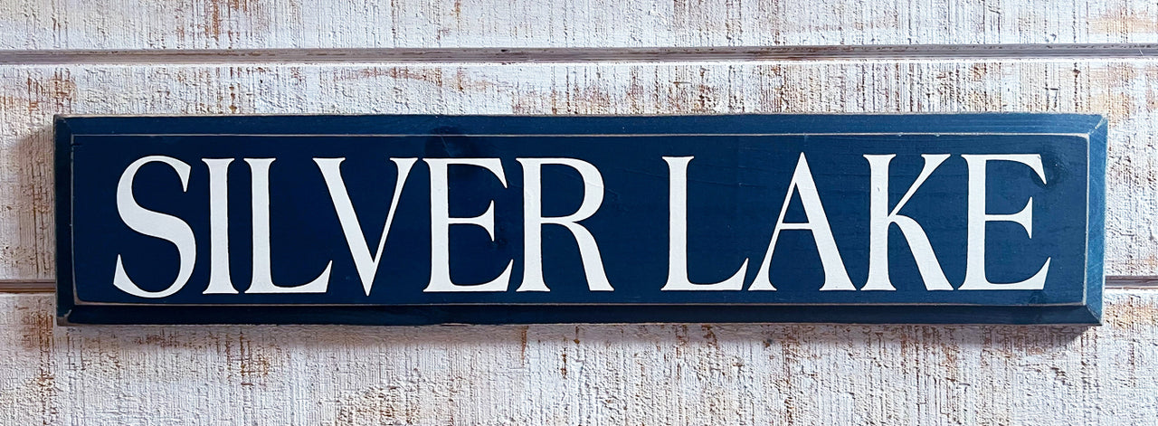 Silver Lake Wooden Sign